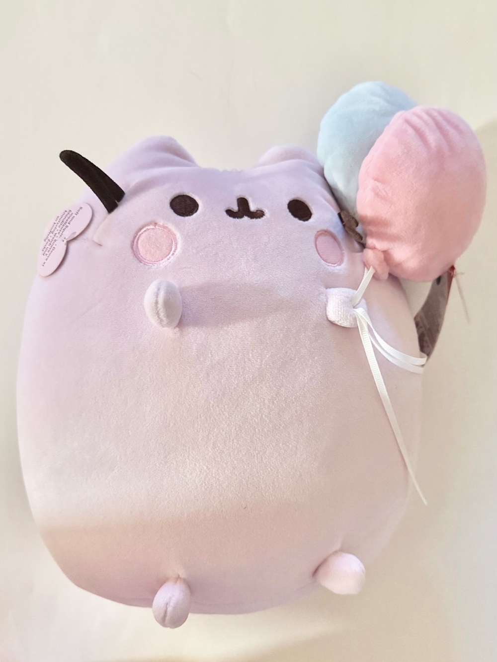 Plush Cat with Pastel Macaron Plushes - Soft Lilac Pink